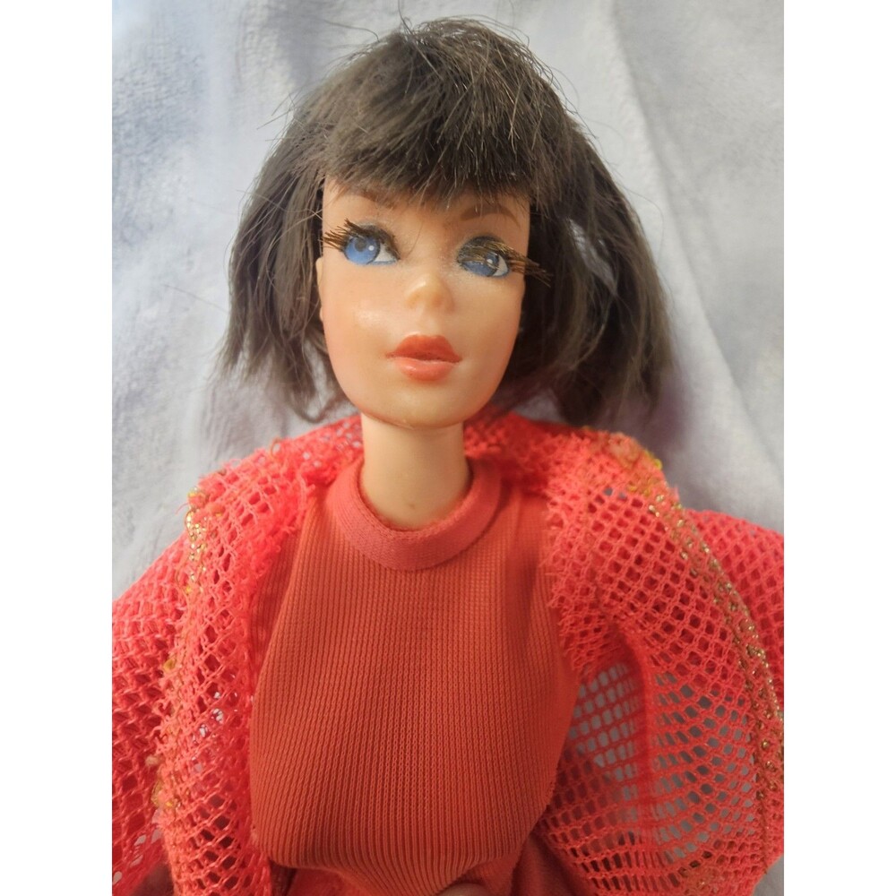 Vintage Mattel 1966 TNT Twist N Turn Barbie Brunette Hair Japan Rooted Eyelashes